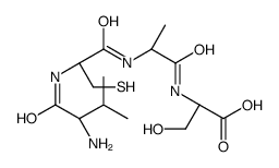 (2S)-2-[[(2S)-2-[[(2R)-2-[[(2S)-2-amino-3-methylbutanoyl]amino]-3-sulfanylpropanoyl]amino]propanoyl]amino]-3-hydroxypropanoic acid Structure