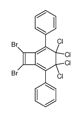 7,8-Dibrom-3,3,4,4-tetrachlor-2,5-diphenylbicyclo(4.2.0)octa-1,5,7-trien Structure