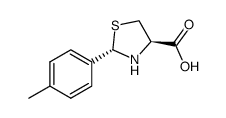 (2S,4R)-2-(4-tolyl)-4-carboxy-1,3-thiazolidine Structure