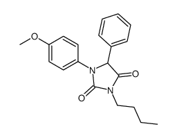 3-butyl-1-(4-methoxyphenyl)-5-phenylimidazolidine-2,4-dione Structure
