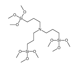 3-trimethoxysilyl-N,N-bis(3-trimethoxysilylpropyl)propan-1-amine结构式