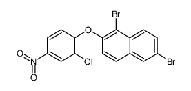 1,6-dibromo-2-(2-chloro-4-nitrophenoxy)naphthalene Structure