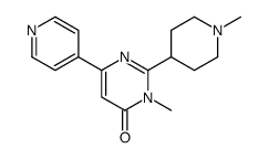 3-methyl-2-(1-methylpiperidin-4-yl)-6-pyridin-4-ylpyrimidin-4-one Structure