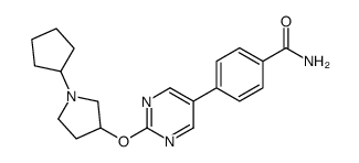 4-[2-(1-cyclopentylpyrrolidin-3-yl)oxypyrimidin-5-yl]benzamide Structure