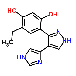 4-Ethyl-6-[4-(1H-imidazol-4-yl)-1H-pyrazol-3-yl]-1,3-benzenediol Structure