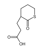 3-[(3R)-2-Oxotetrahydro-2H-thiopyran-3-yl]propanoic acid Structure
