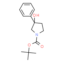 1-BOC-3-PHENYL-3-HYDROXYPYRROLIDINE结构式