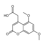 2-(5,7-dimethoxy-2-oxochromen-4-yl)acetic acid结构式