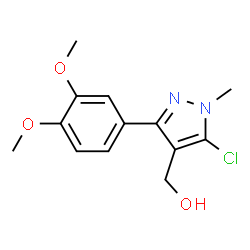 5-CHLORO-3-(3,4-DIMETHOXYPHENYL)-1-METHYL-1H-PYRAZOLE-4-METHANOL结构式