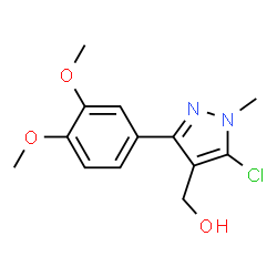 5-CHLORO-3-(3,4-DIMETHOXYPHENYL)-1-METHYL-1H-PYRAZOLE-4-METHANOL structure