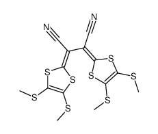 2,3-bis[4,5-bis(methylsulfanyl)-1,3-dithiol-2-ylidene]butanedinitrile结构式