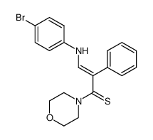 (E)-3-(4-Bromo-phenylamino)-1-morpholin-4-yl-2-phenyl-propenethione Structure
