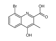 8-bromo-4-hydroxy-3-methyl-quinoline-2-carboxylic acid结构式