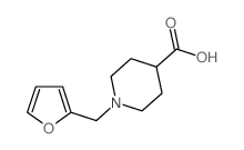1-(furan-2-ylmethyl)piperidine-4-carboxylic acid结构式