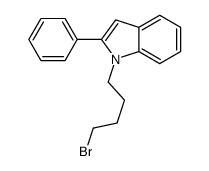 1-(4-bromobutyl)-2-phenylindole结构式