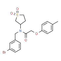 N-(3-bromobenzyl)-N-(1,1-dioxidotetrahydro-3-thienyl)-2-(4-methylphenoxy)acetamide结构式
