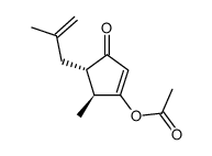 3-acetoxy-4-methyl-5-(2-methylprop-2-enyl)cyclopent-2-en-1-one结构式