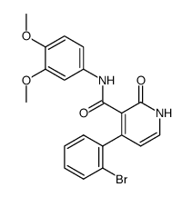 4-(2-bromophenyl)-N-(3,4-dimethoxyphenyl)-2-oxo-1,2-dihydropyridine-3-carboxamide结构式