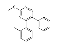 5,6-bis(2-methylphenyl)-3-methylsulfanyl-1,2,4-triazine结构式