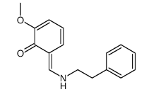 2-methoxy-6-[(2-phenylethylamino)methylidene]cyclohexa-2,4-dien-1-one结构式