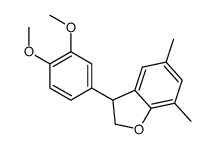 3-(3,4-dimethoxyphenyl)-5,7-dimethyl-2,3-dihydro-1-benzofuran Structure