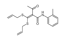 2-(bis(allylthio)methylene)-3-oxo-N-(o-tolyl)butanamide Structure