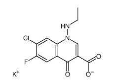 Potassium; 7-chloro-1-ethylamino-6-fluoro-4-oxo-1,4-dihydro-quinoline-3-carboxylate Structure