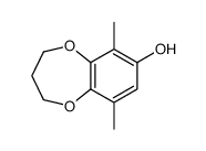 6,9-dimethyl-3,4-dihydro-2H-1,5-benzodioxepin-7-ol结构式