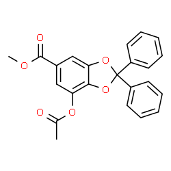 METHYL 7-(ACETYLOXY)-2,2-DIPHENYL-1,3-BENZODIOXOLE-5-CARBOXYLATE结构式