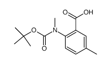 2-[[(1,1-二甲基乙氧基)羰基]甲基氨基]-5-甲基苯甲酸结构式