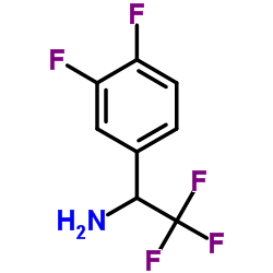 1-(3,4-DIFLUORO-PHENYL)-2,2,2-TRIFLUORO-ETHYLAMINE结构式