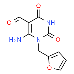 6-Amino-1-(furan-2-ylmethyl)-2,4-dioxo-1,2,3,4-tetrahydropyrimidine-5-carbaldehyde结构式