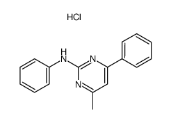 4-Methyl-N2,6-diphenyl-2-pyrimidinamin*Hydrochlorid Structure