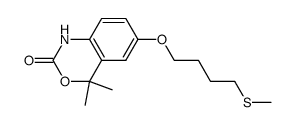 6-(4-methylmercapto-butoxy)-4,4-dimethyl-4H-3,1-benzoxazin-2-one结构式