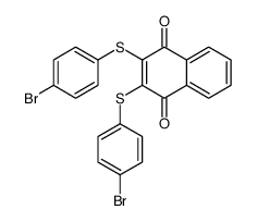 2,3-bis[(4-bromophenyl)sulfanyl]naphthalene-1,4-dione结构式