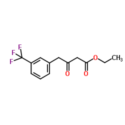 3-oxo-4-(3-trifluoromethyl-phenyl)-butyric acid ethyl ester结构式
