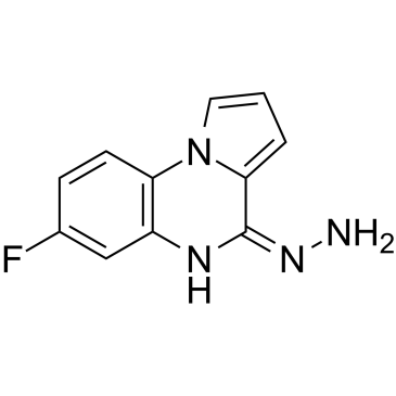 (E)-7-Fluoro-4-hydrazono-4,5-dihydropyrrolo[1,2-a]quinoxaline Structure