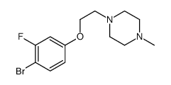 1-[2-(4-bromo-3-fluorophenoxy)ethyl]-4-methylpiperazine结构式