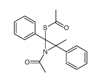 S-(1-acetyl-3-methyl-2,3-diphenylaziridin-2-yl) ethanethioate Structure