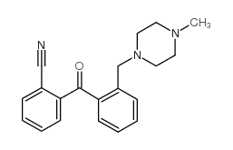 2-CYANO-2'-(4-METHYLPIPERAZINOMETHYL) BENZOPHENONE结构式