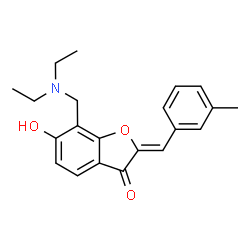 7-[(diethylamino)methyl]-6-hydroxy-2-(3-methylbenzylidene)-1-benzofuran-3(2H)-one structure