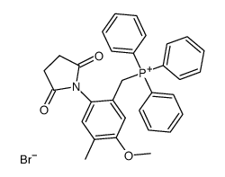 <2-(2,5-Dioxo-1-pyrrolidinyl)-3-methoxy-4-methylbenzyl>triphenylphosphonium-bromid结构式