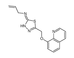 N-prop-2-enyl-5-(quinolin-8-yloxymethyl)-1,3,4-thiadiazol-2-amine结构式