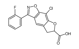 8-chloro-3-(2-fluorophenyl)-5,6-dihydrofuro[3,2-f][1,2]benzoxazole-6-carboxylic acid Structure