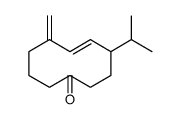 5-Cyclodecen-1-one, 7-methylene-4-(1-methylethyl)-, (5E) Structure