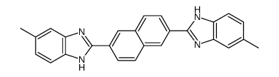 6-methyl-2-[6-(6-methyl-1H-benzimidazol-2-yl)naphthalen-2-yl]-1H-benzimidazole Structure