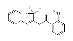 4,4,4-trifluoro-1-(2-methoxyphenyl)-3-phenyliminobutan-1-one结构式