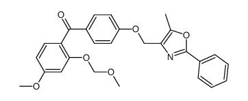 [4-methoxy-2-(methoxymethoxy)phenyl]{4-[(5-methyl-2-phenyl-1,3-oxazol-4-yl)methoxy]phenyl}methanone Structure