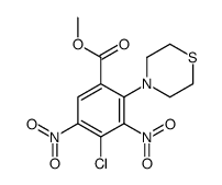 methyl 4-chloro-3,5-dinitro-2-thiomorpholin-4-ylbenzoate结构式
