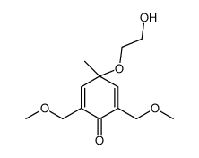 4-(2-hydroxyethoxy)-2,6-bis(methoxymethyl)-4-methylcyclohexa-2,5-dien-1-one结构式